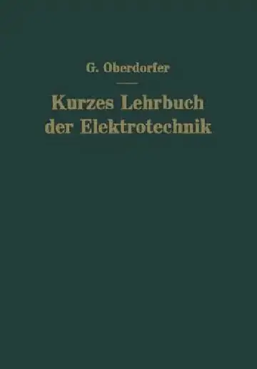 Cover of Kurzes Lehrbuch Der Elektrotechnik
