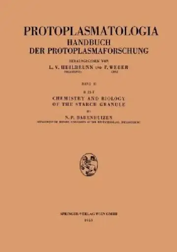 Cover of Chemistry and Biology of the Starch Granule