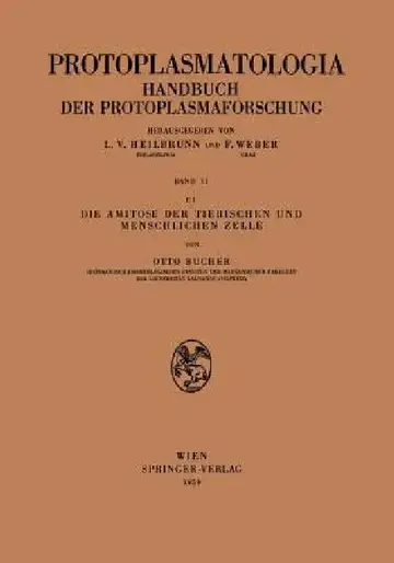 Cover of Die Amitose Der Tierischen Und Menschlichen Zelle