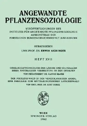Cover of Gesellschaftsanschluss Der Lärche Und Grundlagen Ihrer Natürlichen Verbreitung in Den Ostalpen, Der Polylepsis-Wal in Den Venezolanischen Anden, Eine