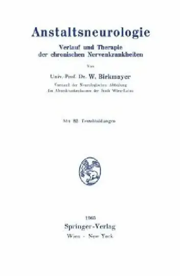 Cover of Anstaltsneurologie