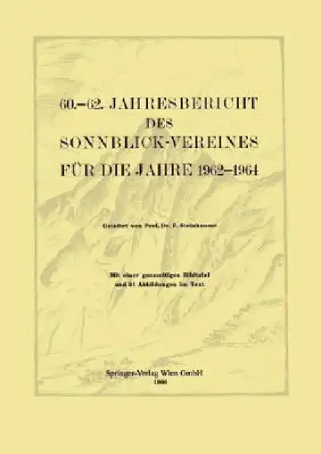 Cover of 60.-62. Jahresbericht Des Sonnblick-Vereines Für Die Jahre 1962-1964