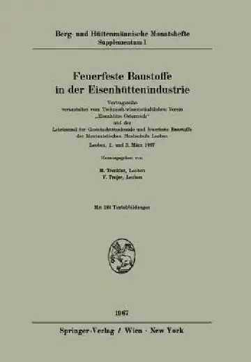 Cover of Feuerfeste Baustoffe in Der Eisenhüttenindustrie