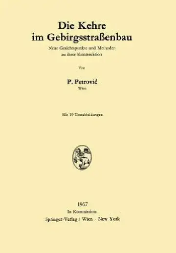 Cover of Die Kehre Im Gebirgsstraßenbau