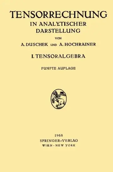 Cover of Grundzüge Der Tensorrechnung in Analytischer Darstellung