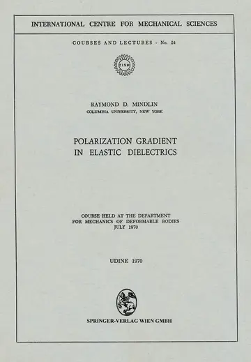 Cover of Polarization Gradient in Elastic Dielectrics