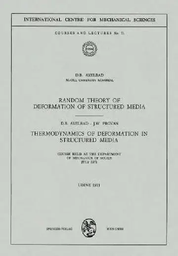 Cover of Random Theory of Deformation of Structured Media. Thermodynamics of Deformation in Structured Media