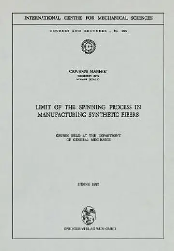 Cover of Limit of the Spinning Process in Manufacturing Synthetic Fibers