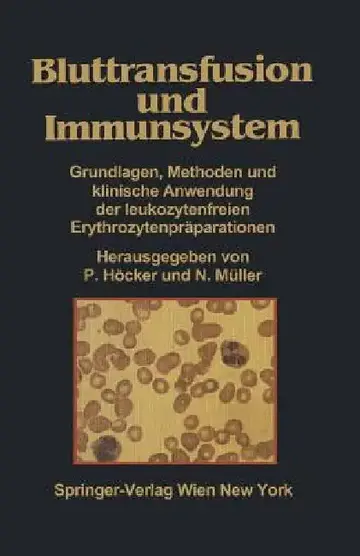 Cover of Bluttransfusion Und Immunsystem