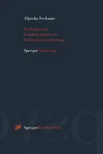 Cover of Intelligenz Und Geschwindigkeit Der Informationsverarbeitung