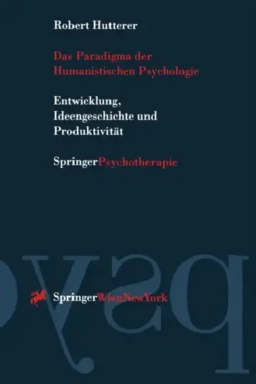 Cover of Das Paradigma Der Humanistischen Psychologie