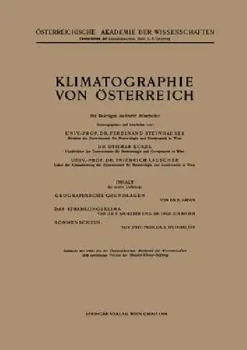 Cover of Klimatographie Von Österreich