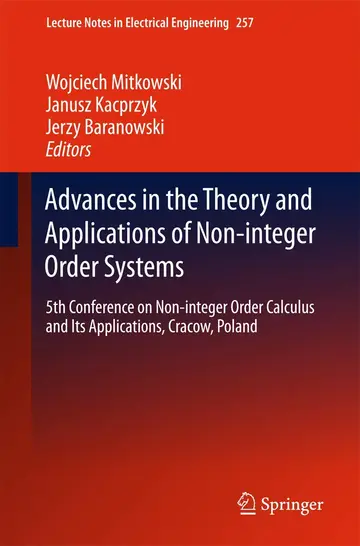 Cover of Advances in the Theory and Applications of Non-integer Order Systems