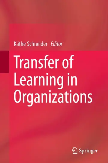 Cover of Transfer of Learning in Organizations