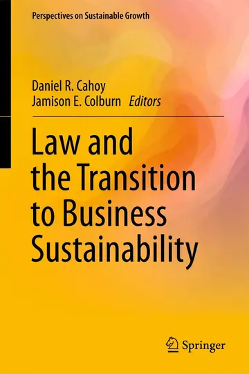 Cover of Law and the Transition to Business Sustainability