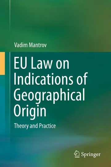 Cover of EU Law on Indications of Geographical Origin