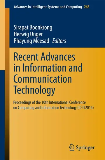 Cover of Recent Advances in Information and Communication Technology