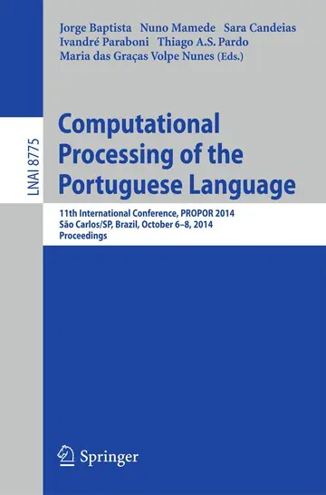 Cover of Computational Processing of the Portuguese Language