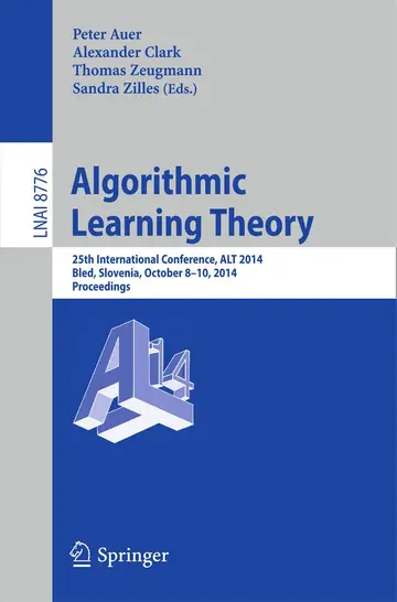 Cover of Algorithmic Learning Theory