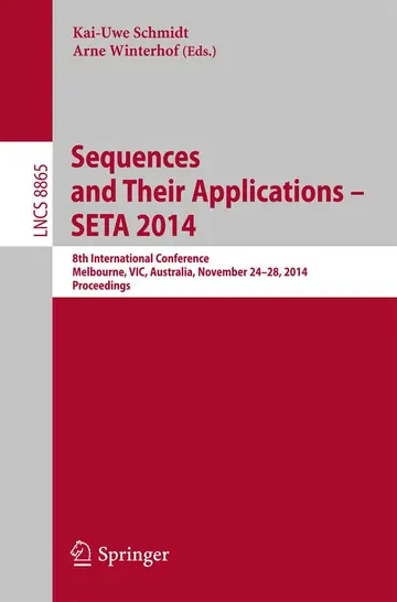 Cover of Sequences and Their Applications - SETA 2014
