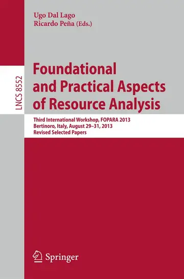Cover of Foundational and Practical Aspects of Resource Analysis