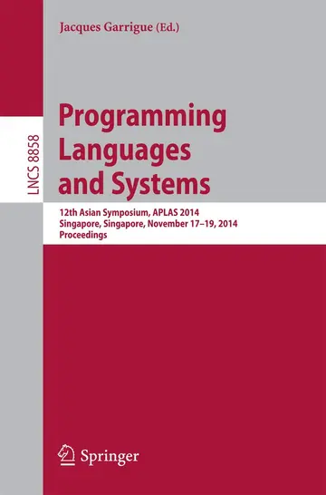 Cover of Programming Languages and Systems