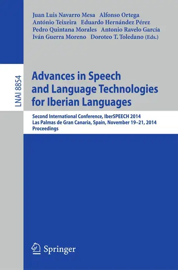 Cover of Advances in Speech and Language Technologies for Iberian Languages