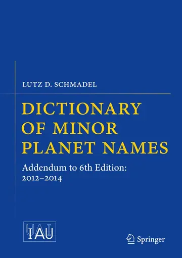 Cover of Dictionary of Minor Planet Names