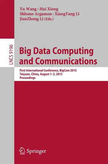Cover of Big Data Computing and Communications