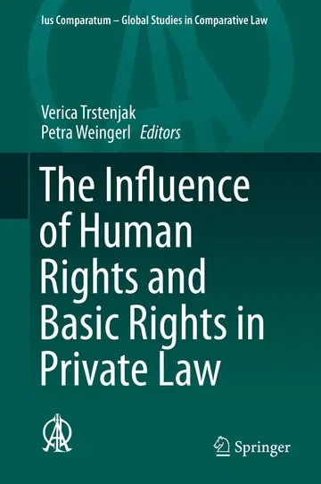 Cover of The Influence of Human Rights and Basic Rights in Private Law