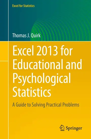 Cover of Excel 2013 for Educational and Psychological Statistics