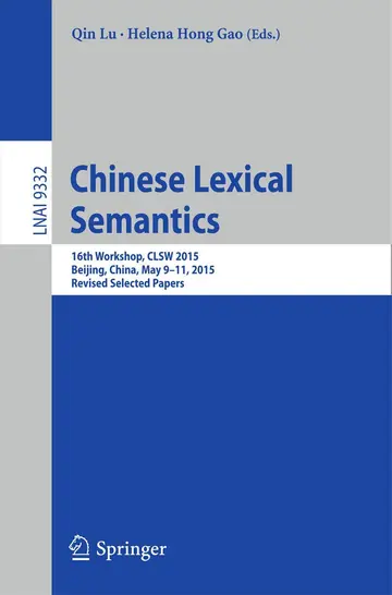 Cover of Chinese Lexical Semantics