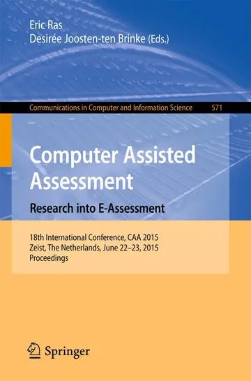 Cover of Computer Assisted Assessment. Research into E-Assessment