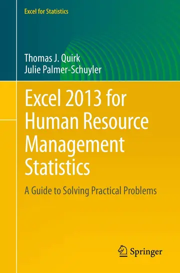 Cover of Excel 2013 for Human Resource Management Statistics