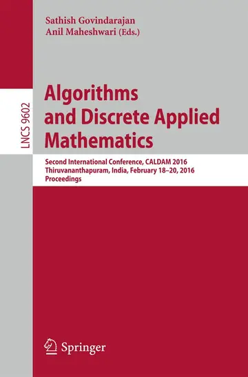 Cover of Algorithms and Discrete Applied Mathematics