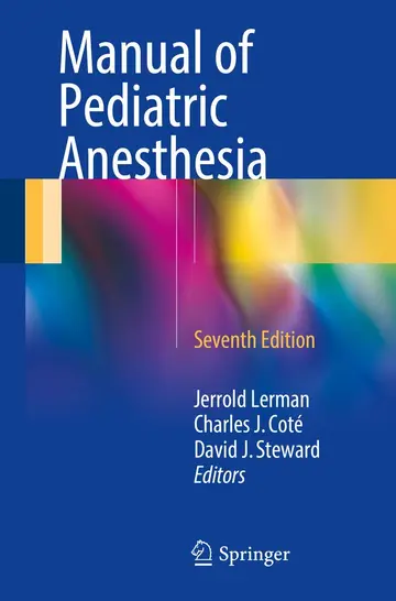 Cover of Manual of Pediatric Anesthesia