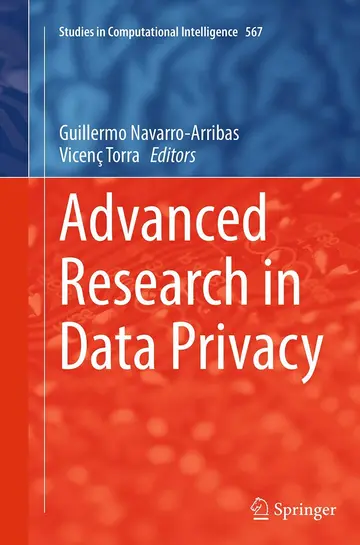 Cover of Advanced Research in Data Privacy