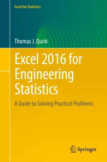 Cover of Excel 2016 for Engineering Statistics