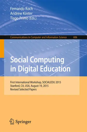 Cover of Social Computing in Digital Education