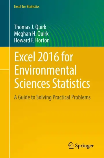 Cover of Excel 2016 for Environmental Sciences Statistics