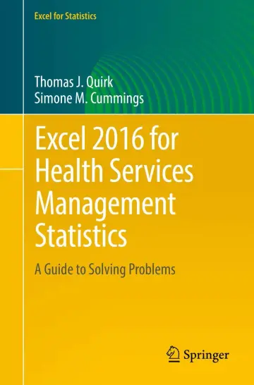 Cover of Excel 2016 for Health Services Management Statistics