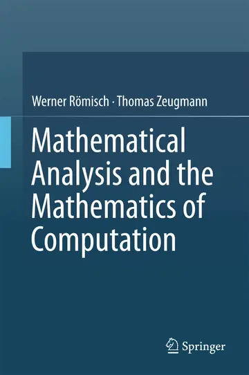 Cover of Mathematical Analysis and the Mathematics of Computation