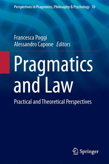 Cover of Pragmatics and Law