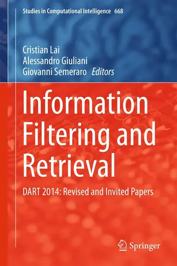 Cover of Information Filtering and Retrieval