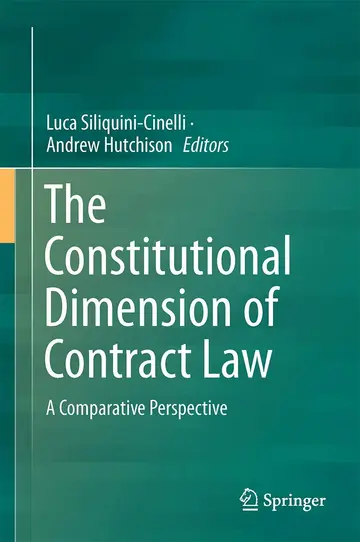 Cover of The Constitutional Dimension of Contract Law