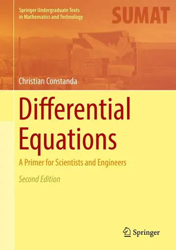 Cover of Differential Equations A Primer for Scientists and Engineers 2Ed (Hb 2017)