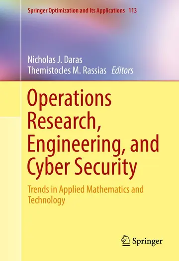 Cover of Operations Research, Engineering, and Cyber Security