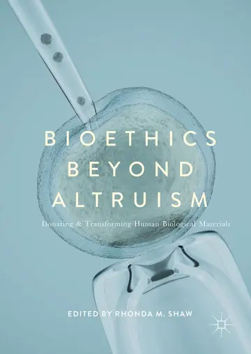 Cover of Bioethics Beyond Altruism