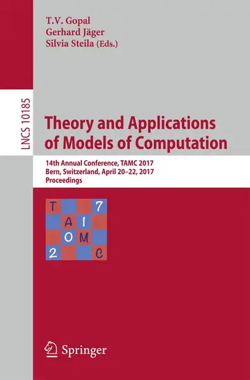 Cover of Theory and Applications of Models of Computation