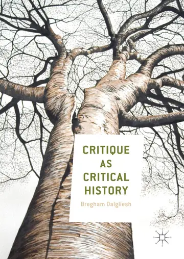 Cover of Critique as Critical History
